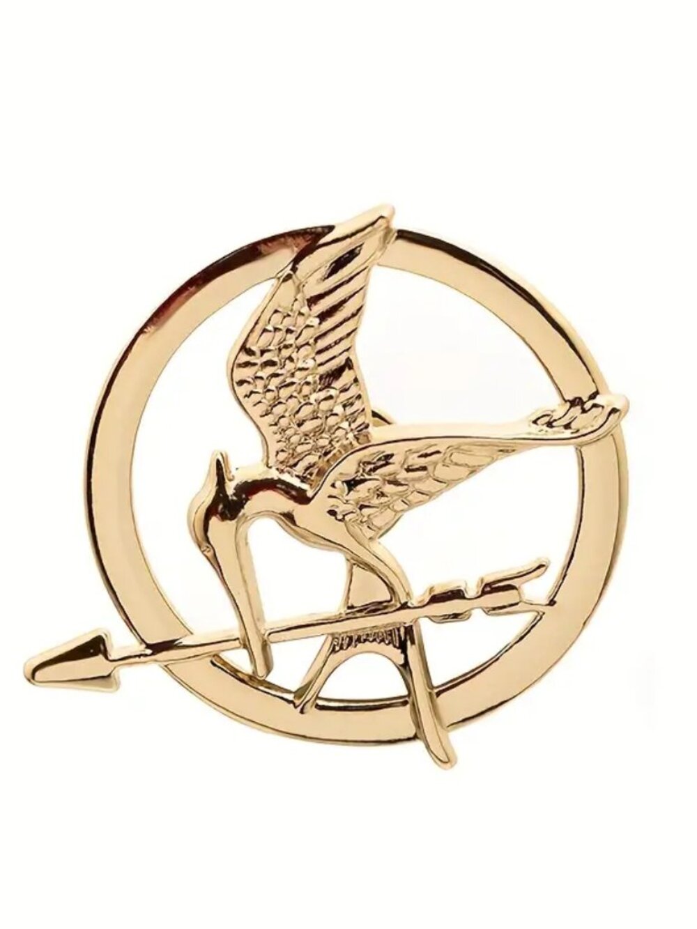 GOLD TONED HUNGERGAMES MOCKINGJAY LAPEL PIN  NWT